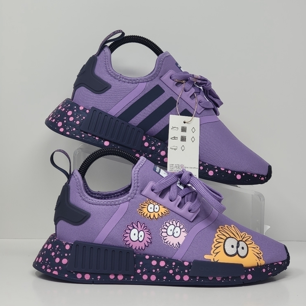 Adidas x Kevin Lyons NMD_R1 J Sneakers Shoes Youth Size 5.5 Purple GX5722 New